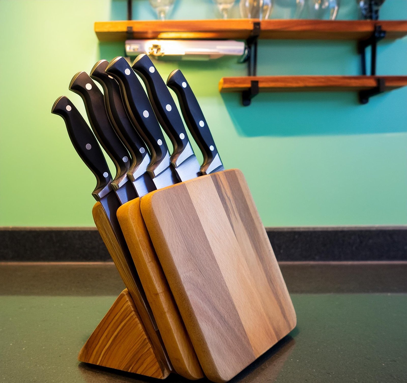 knives stored neatly in wooden block - bladesjournal