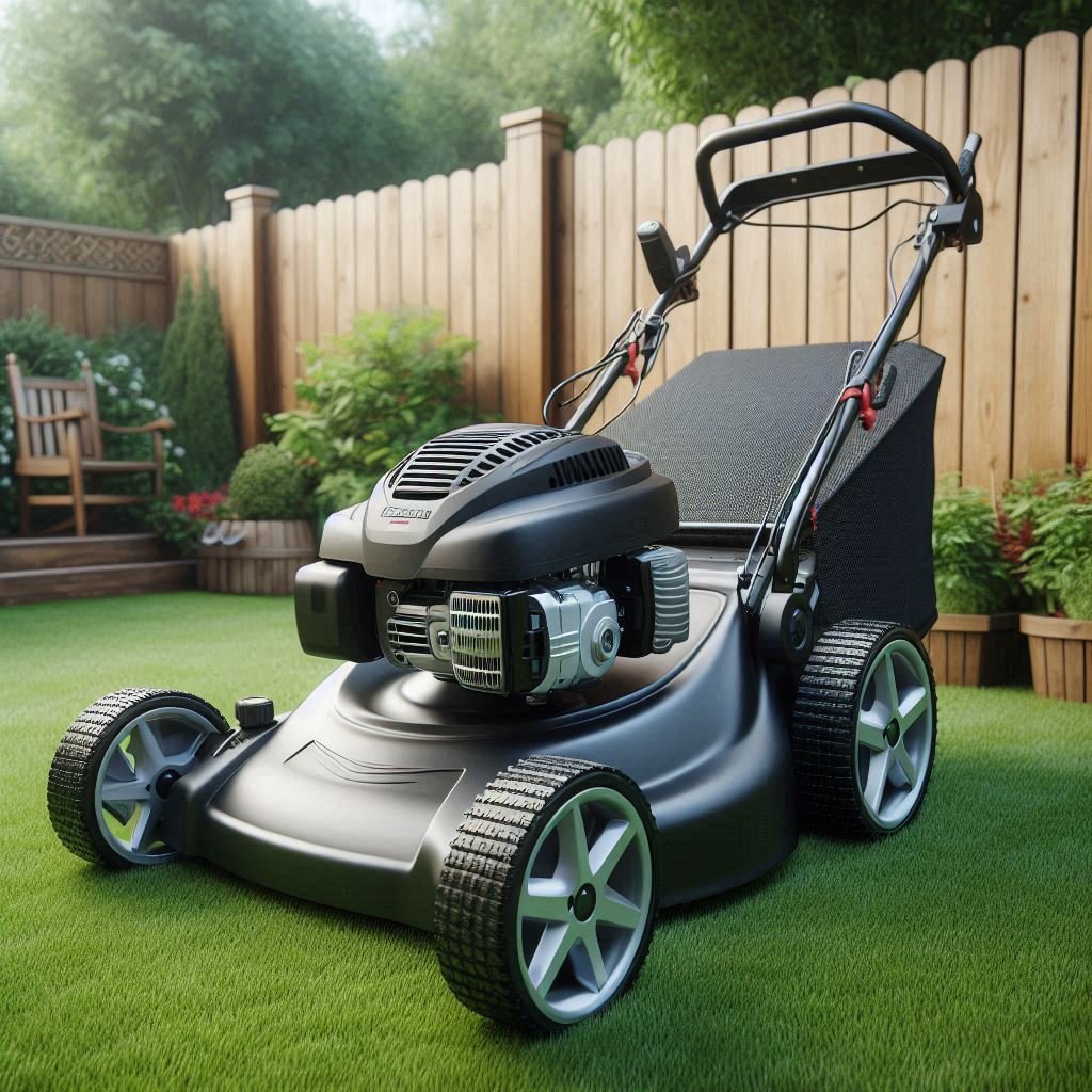 modern lawn mower during a sunny day in backyard- BladesJournal