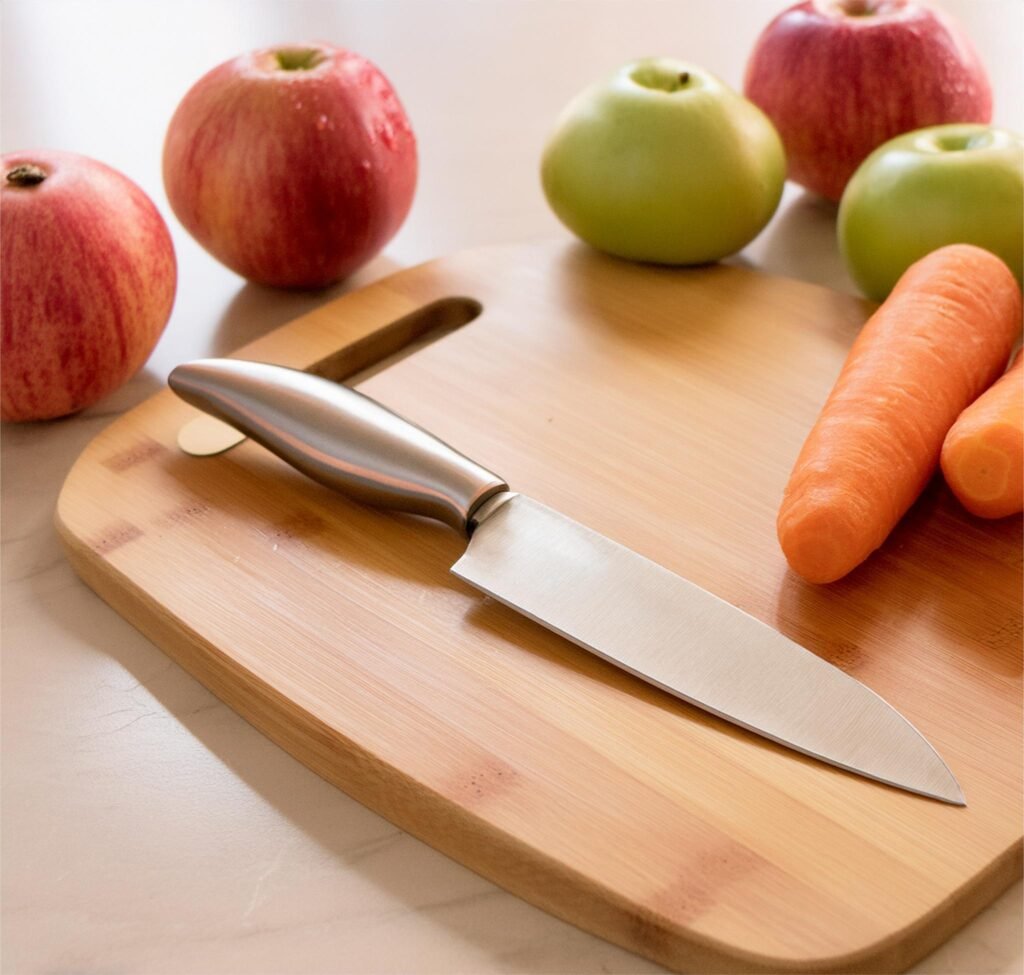 sharp paring knife placed on a wooden cutting board - bladesjournal