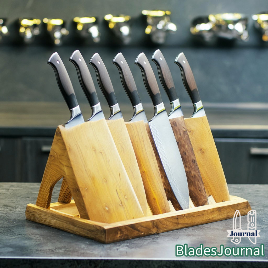 Santoku knife in the storage block - bladesjournal