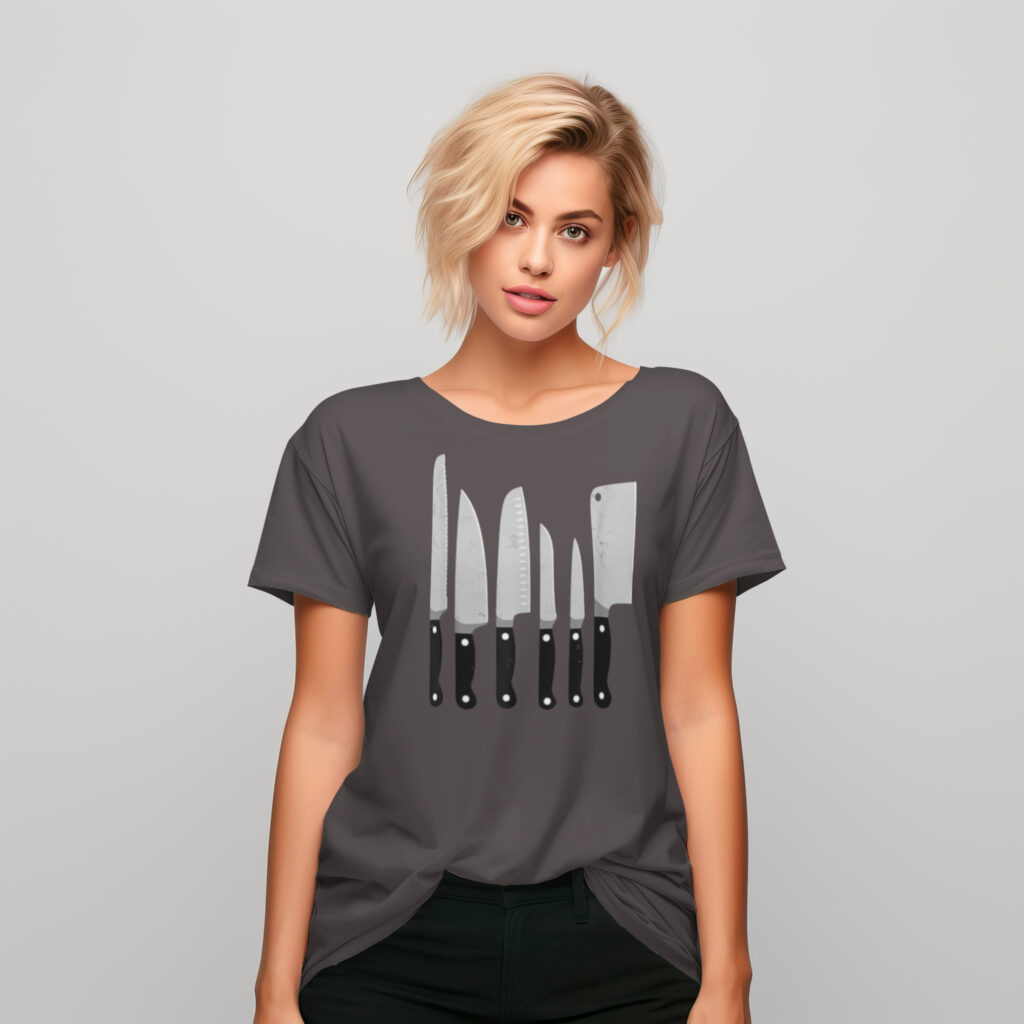 Knife kit kitchen tools gadget tee shirt