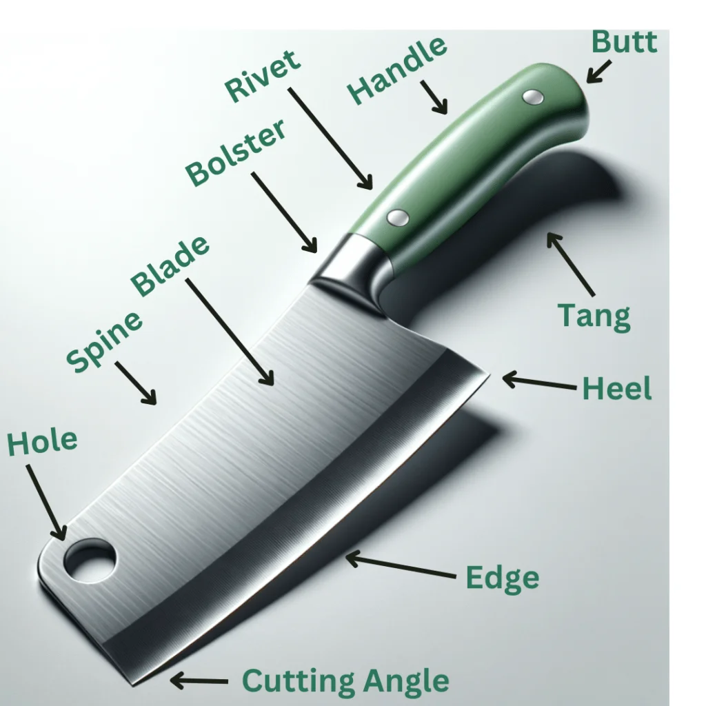 Anatomy of a Cleaver Knife Anatomy of Cleaver Knife