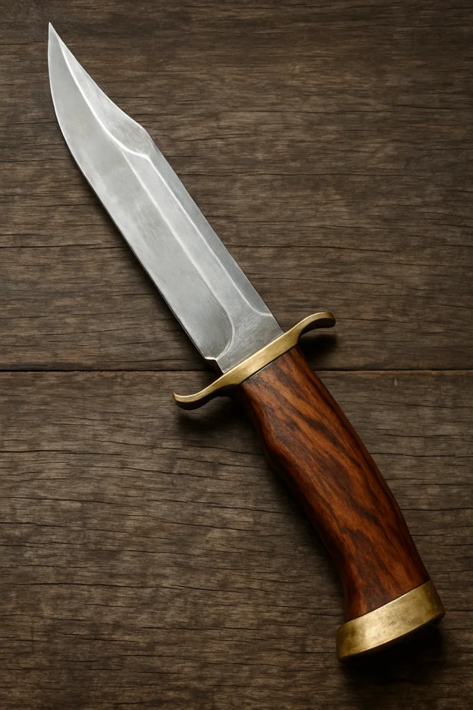 Bowie Knife placed on table What is a Bowie Knife