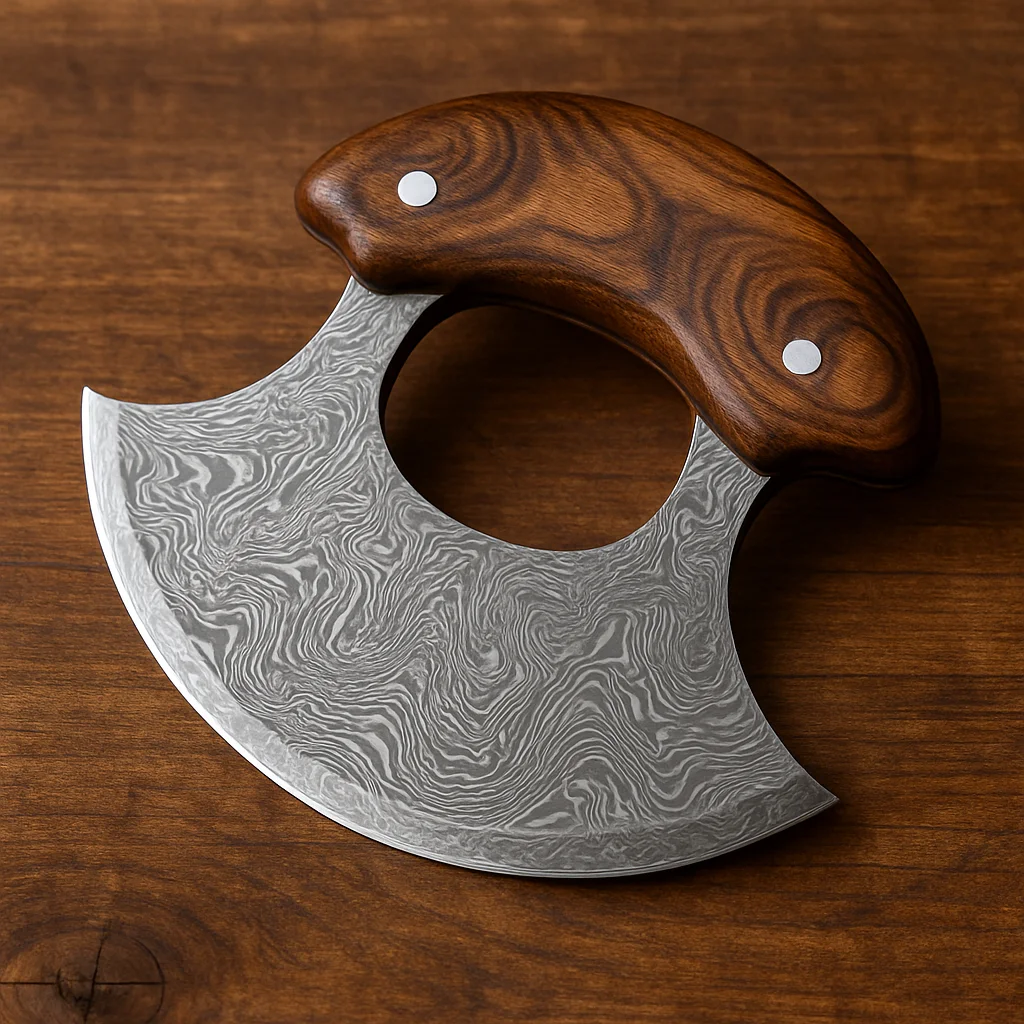 Ulu Damascus Steel Knife Ulu Damascus Steel Knife
