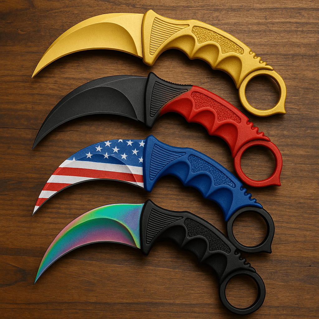 Various color style of karambit knife Various color style of karambit knife